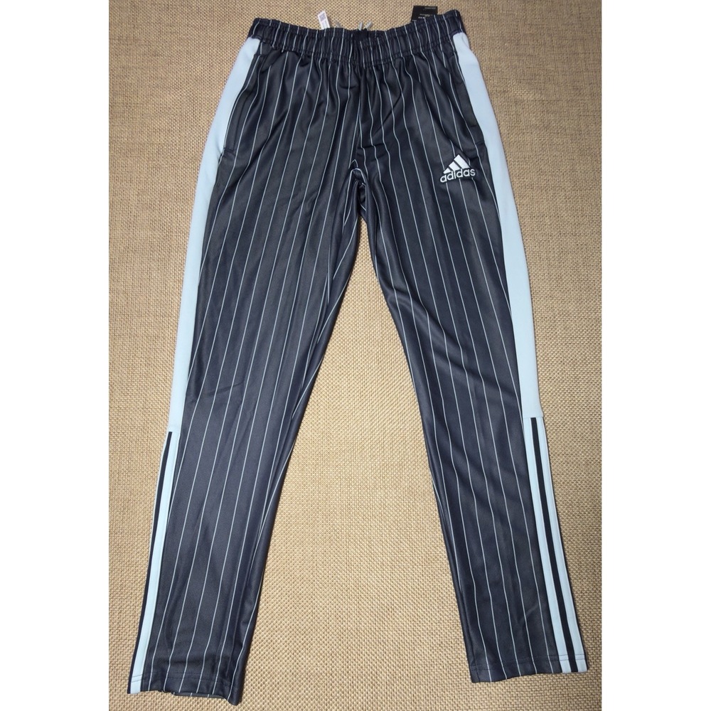 Adidas Tiro Pants Youth Large Blue Pin Striped VIP Soccer Warm Up Zip Leg HC1311